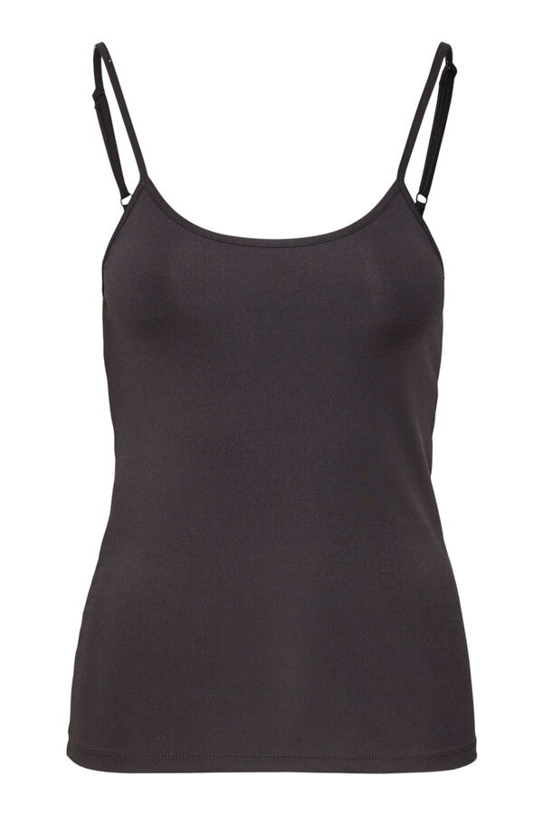 Vero Moda Top singlet el&aacute;stico Negro