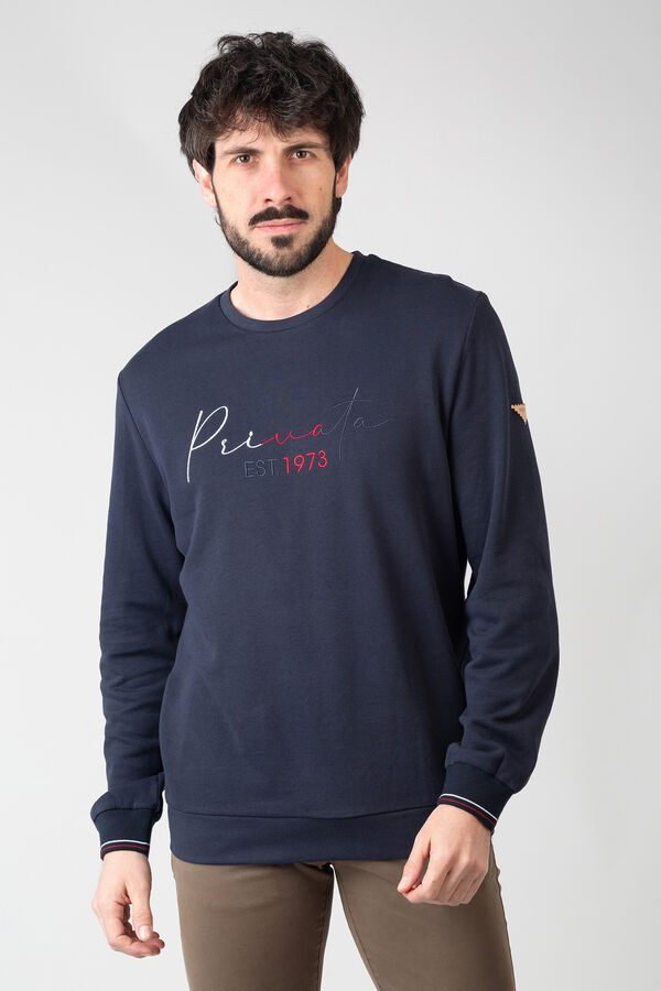 Privata Sudadera cuello redondo Azul marino