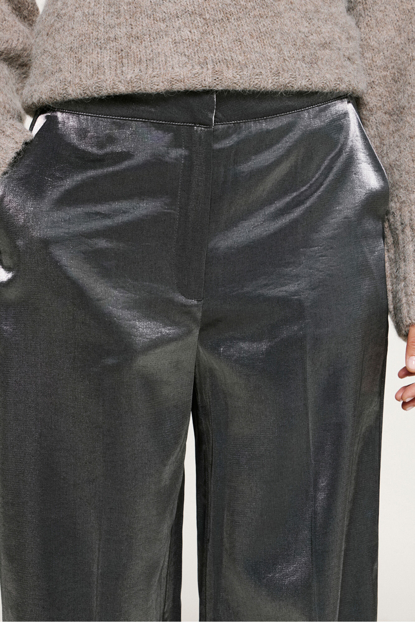 Selected Pantal&oacute;n efecto metalizado