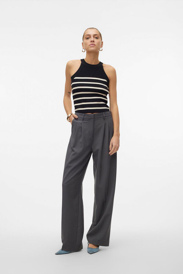 Vero Moda Top de malha gola halter  Preto