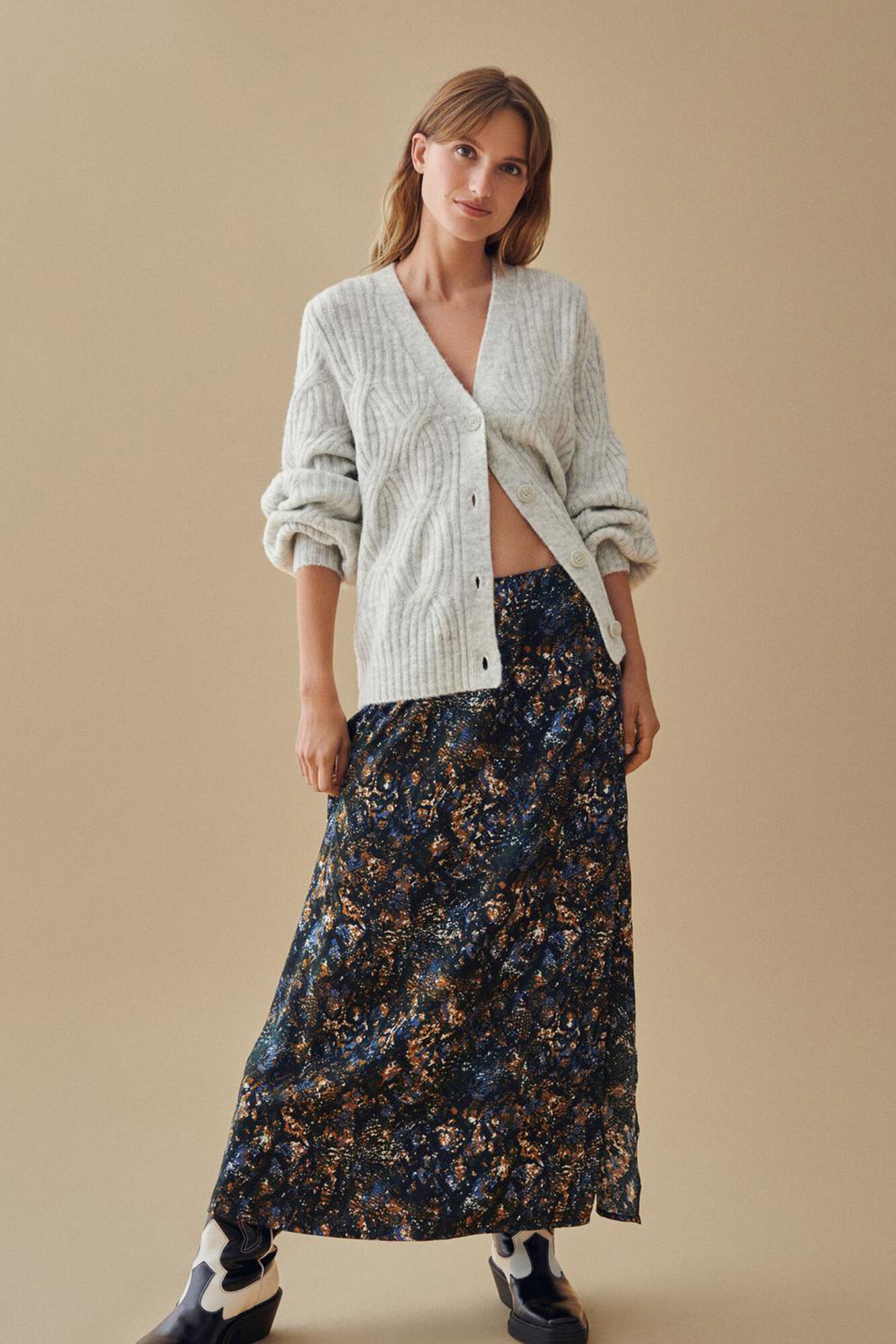 Vila Falda larga estampada