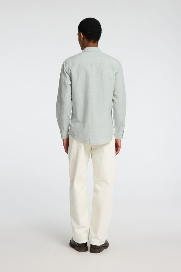 Selected Camisa de lino Slim Fit Verde
