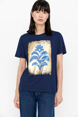 Cortefiel T-shirt estampado floral Azul