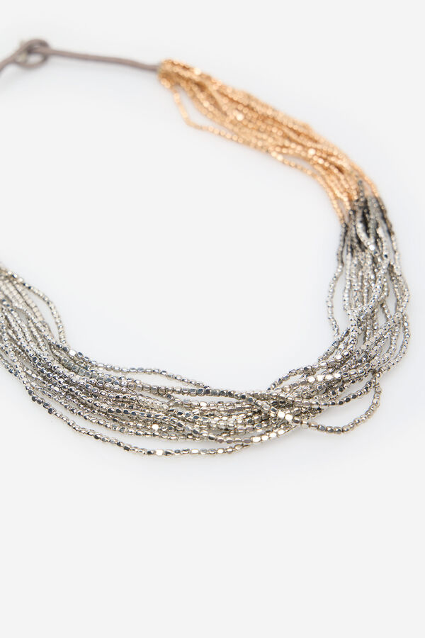 Cortefiel Collar abalorios tricolor Multicolor