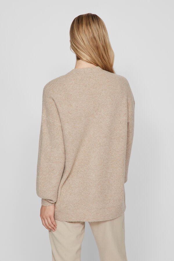 Vila C&aacute;rdigan de punto abotonado Marr&oacute;n