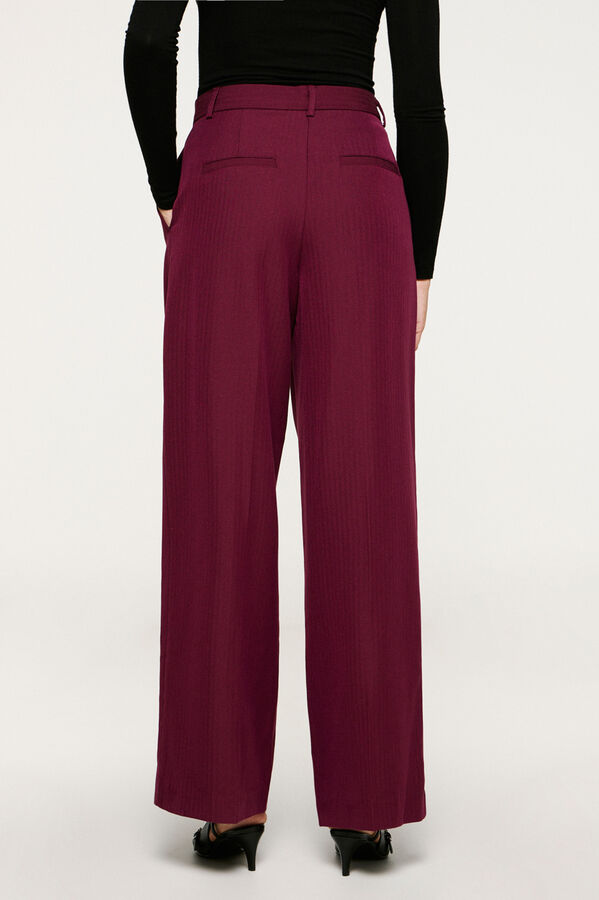 Selected Pantal&oacute;n traje pinzas. Morado