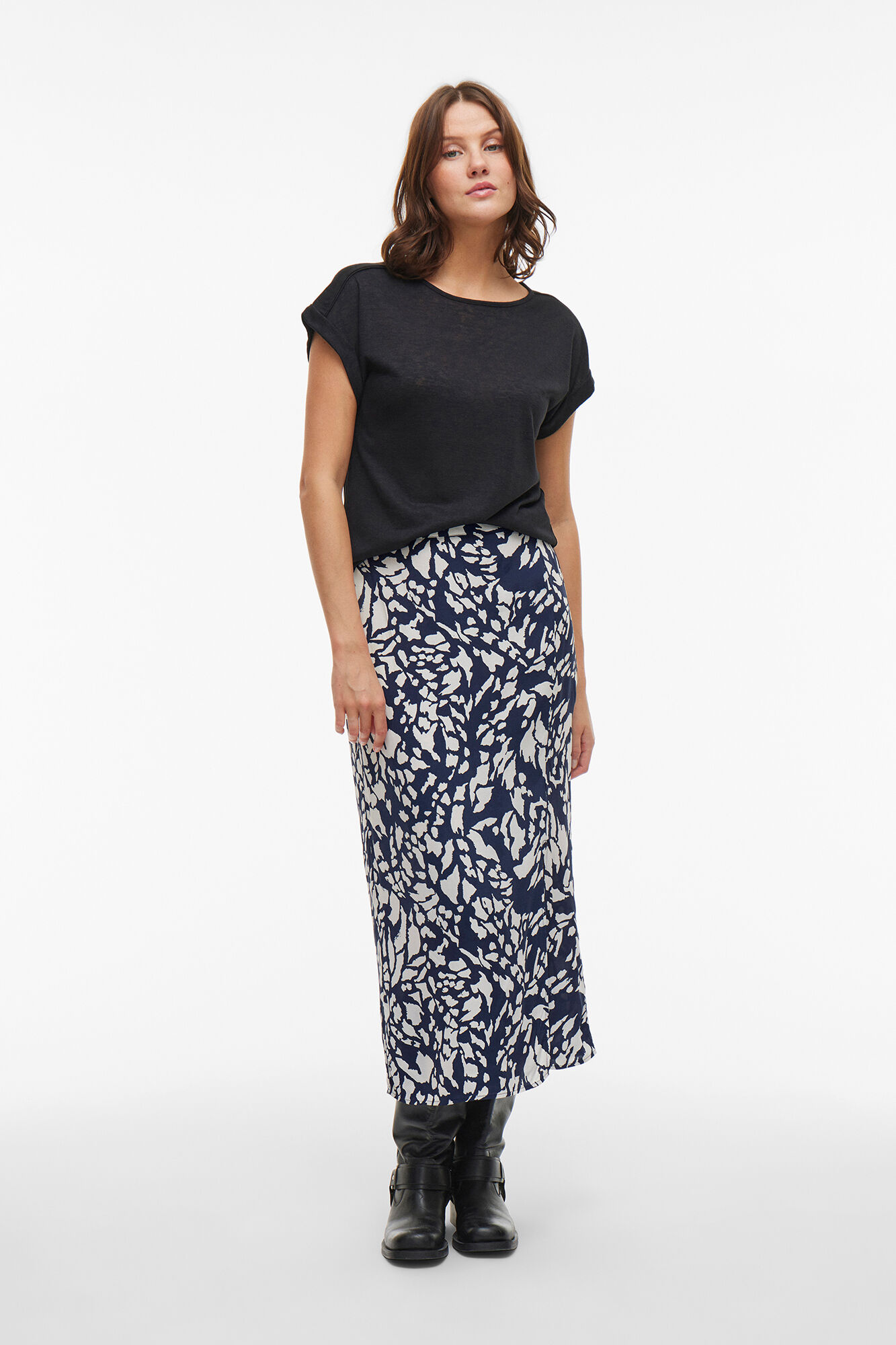 Vila Falda midi estampada