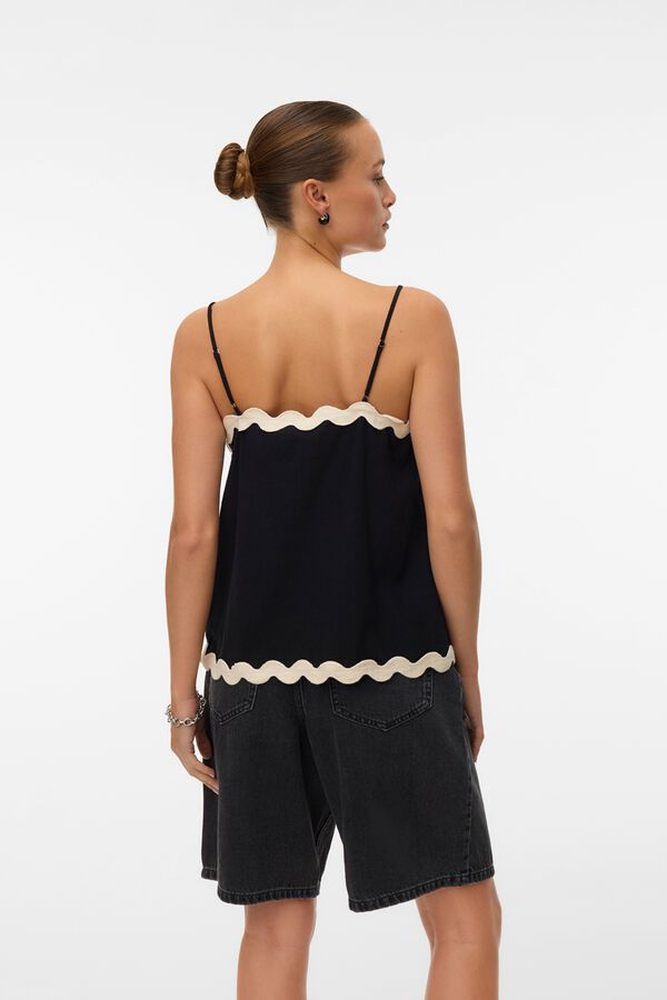 Vero Moda Top de tirantes escote cuadrado Negro