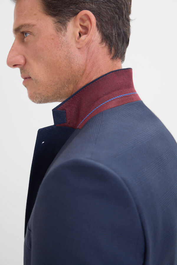 Cortefiel Americana cuadros serie xxi Azul marino