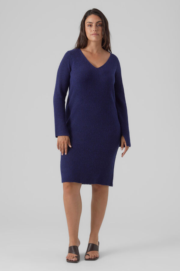 Vero Moda Curve Vestido de punto talla grande Azul