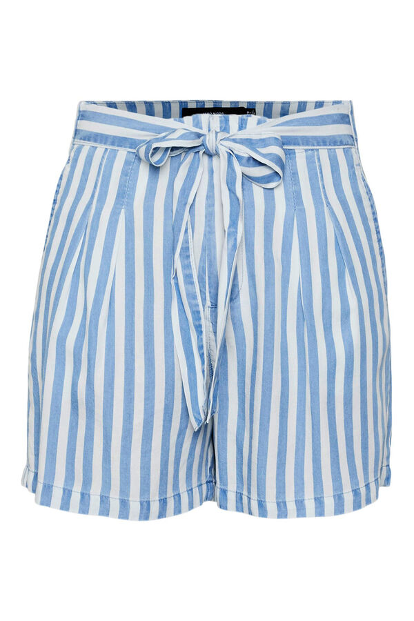 Vero Moda Calças curtas com cinto Azul