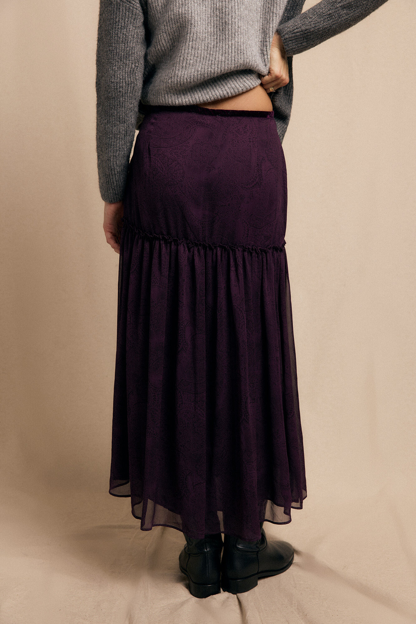 Slowlove Falda midi estampada