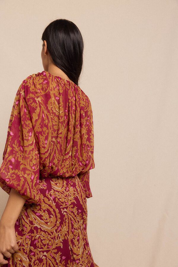 Slowlove Blusa estampada fluida Multicolor