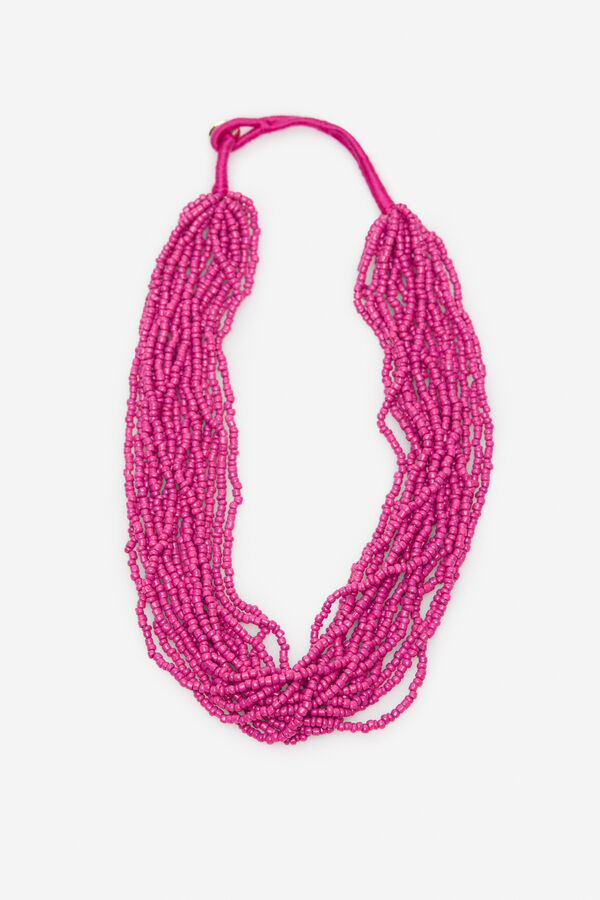 Cortefiel Multicollar abalorios Rosa