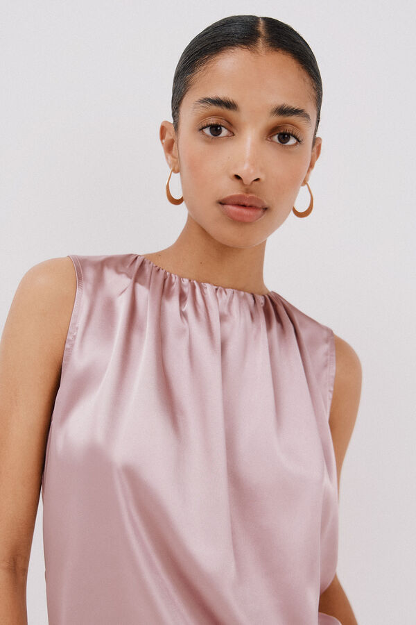 Cortefiel Top combinado Roxo