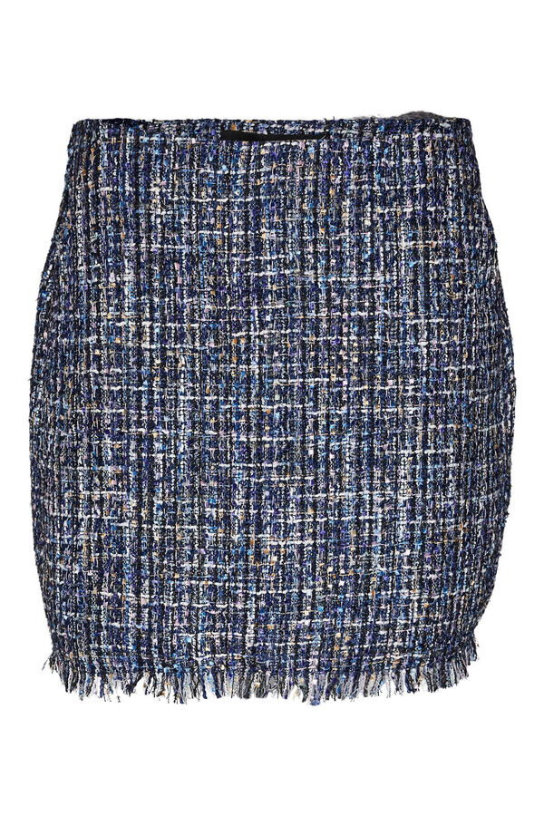 Cortefiel Falda tweed Chanel Azul marino