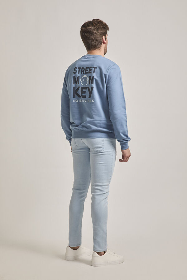 Street Monkey Sweatshirt da moda  Azul