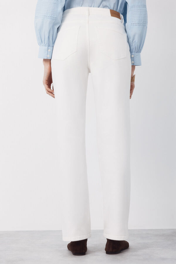 Cortefiel Jeans Rectos Branco