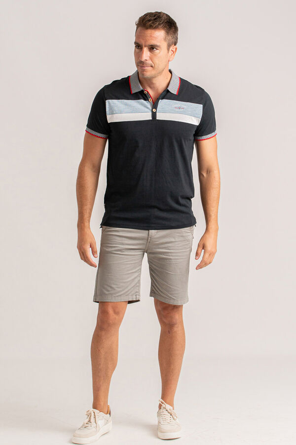 Privata Manga curta 100% algod&atilde;o Preto