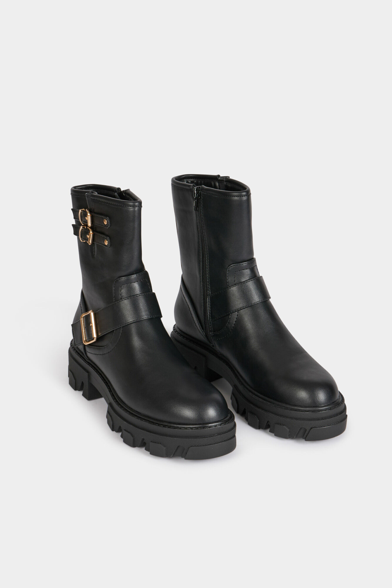 Morgan Botines biker con hebillas