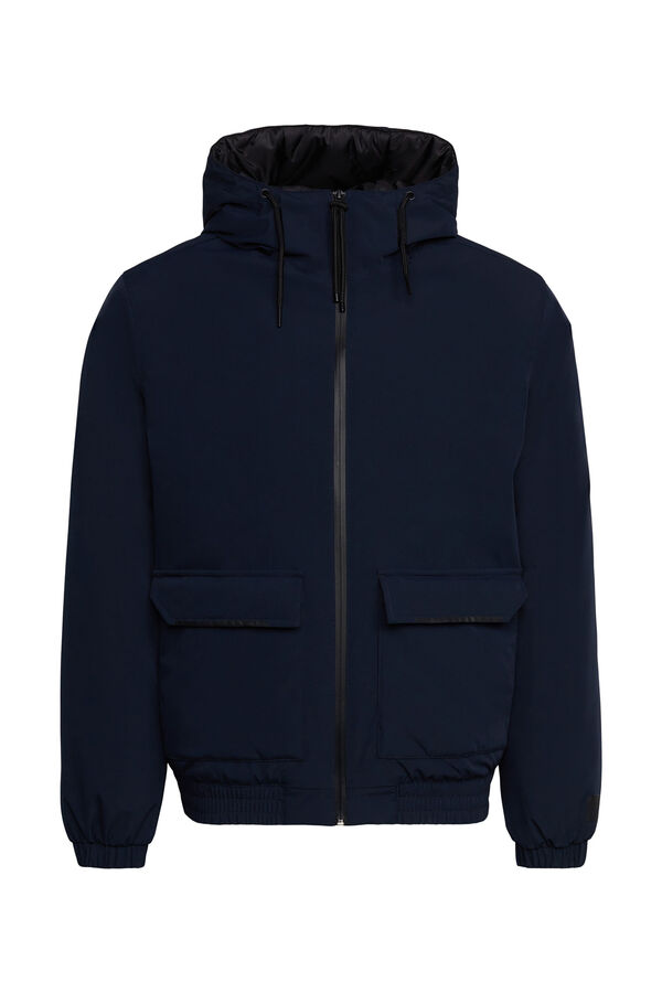 Esprit Chaqueta corta con capucha regular fit Azul marino