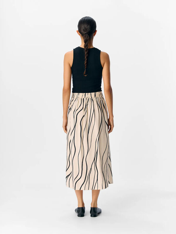 Object Falda midi estampada Gris