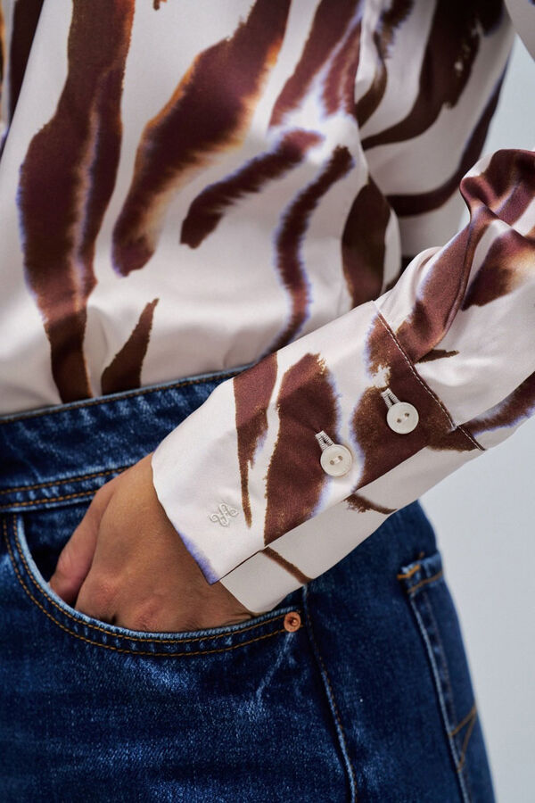 Salsa Jeans Camisa regular Marr&oacute;n