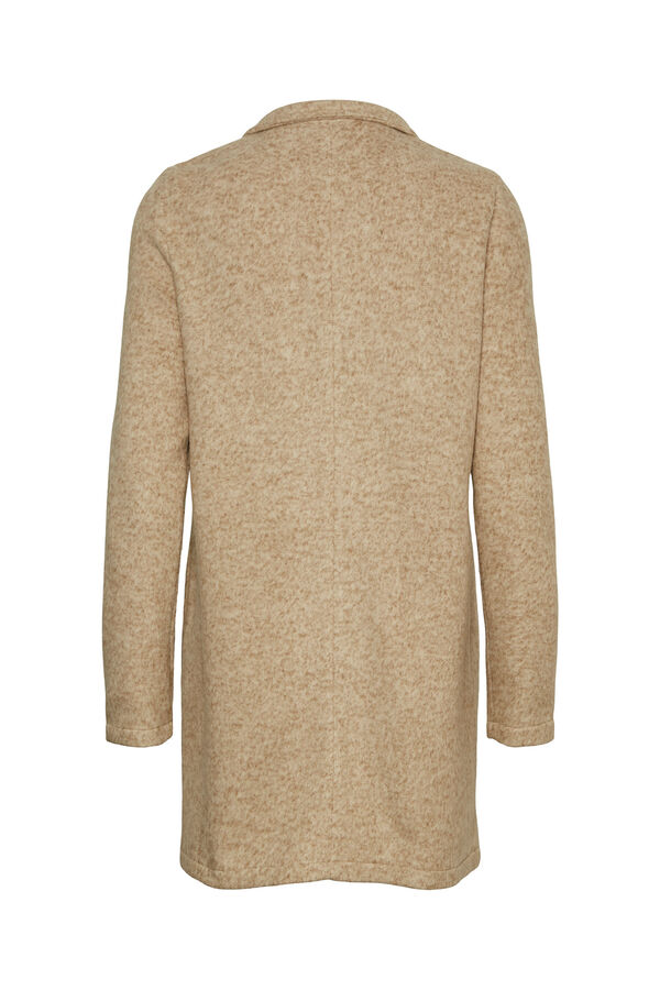 Vero Moda Abrigo fino piel de durazno Marr&oacute;n