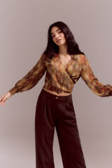 Slowlove Blusa estampada lazada Estampado verde