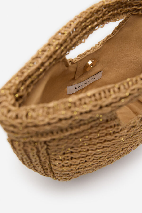 Cortefiel Bolsa tran&ccedil;ada de r&aacute;fia Castanho