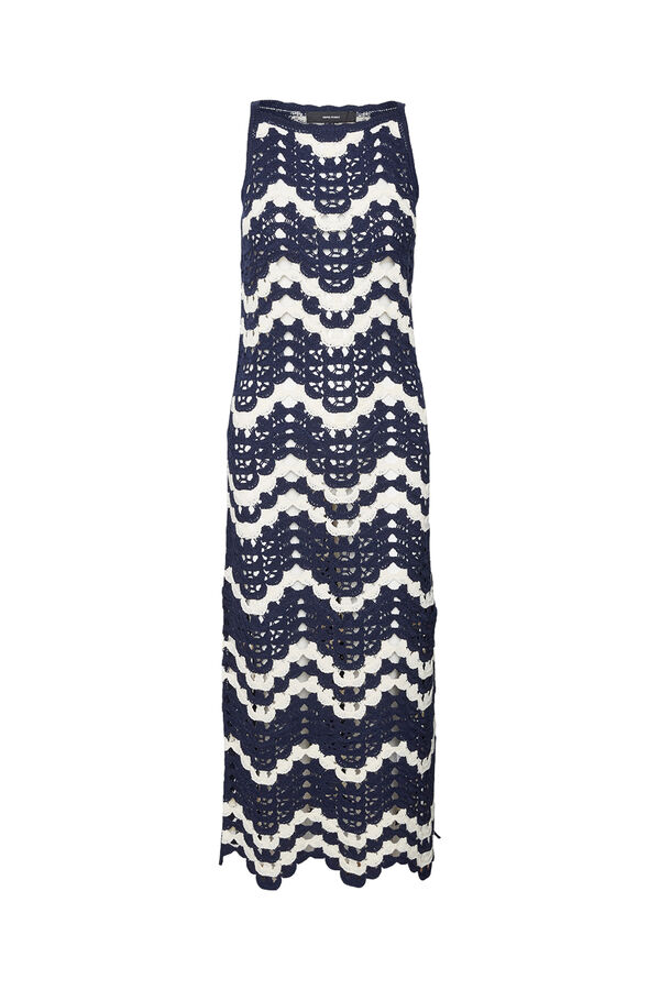 Vero Moda Vestido largo de crochet Azul marino