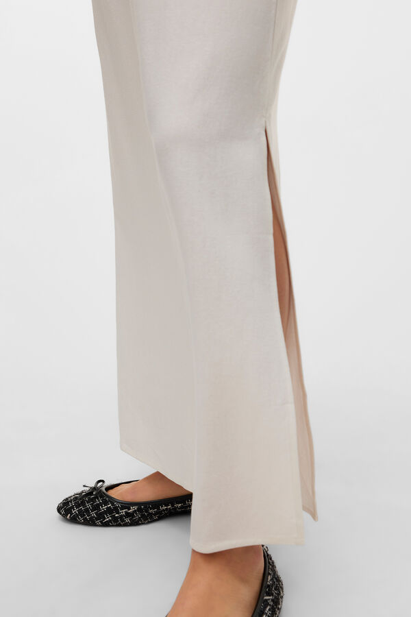 Vero Moda Falda larga fluida de lino Blanco