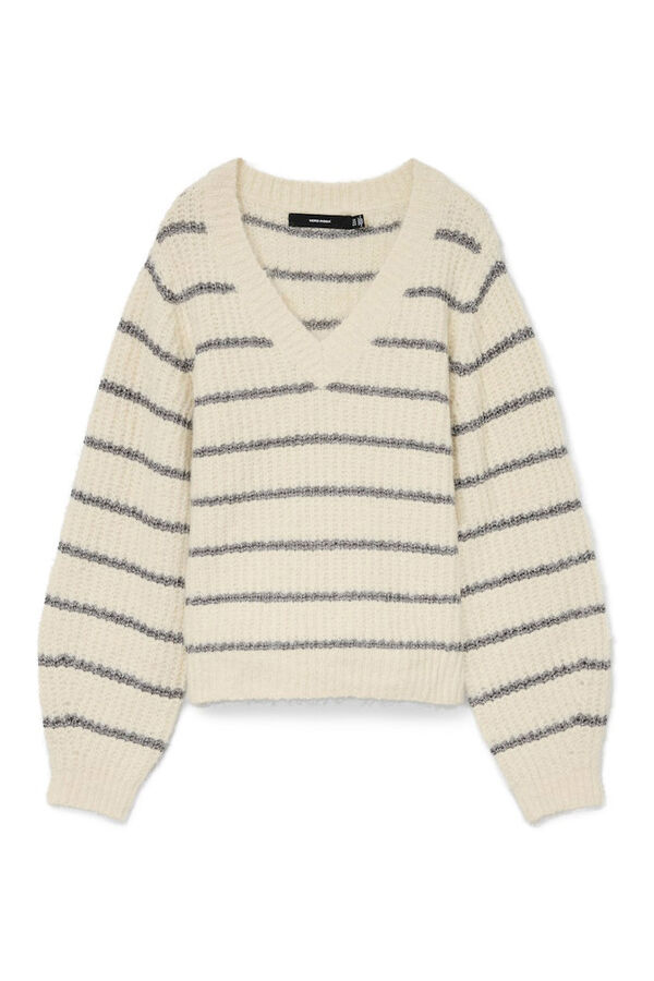 Vero Moda Jersey de punto detalles l&uacute;rex Beige