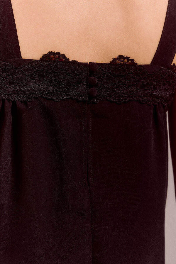 Slowlove Top lencero tirantes Negro