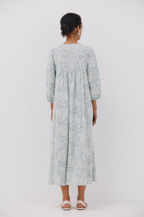 Cortefiel Vestido estampado Estampado verde