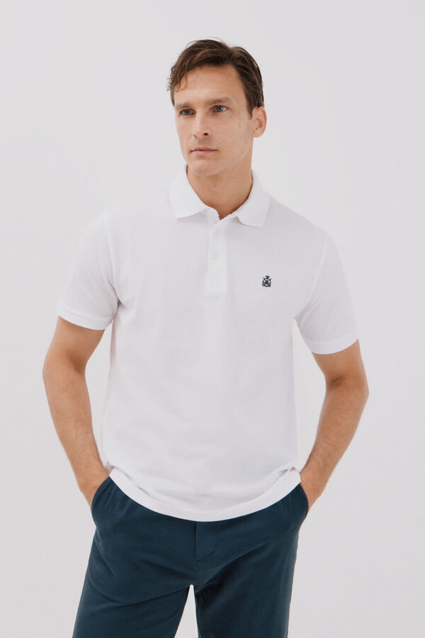 Cortefiel Polo piqu&eacute; Blanco