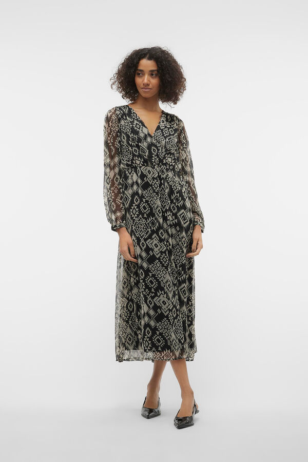 Vero Moda Vestido 7/8 efecto gasa Negro