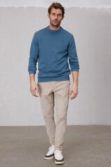 OOTO Jersey cuello redondo algod&oacute;n Azul