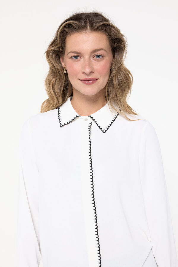 Vero Moda Camisa detalle bordado Blanco