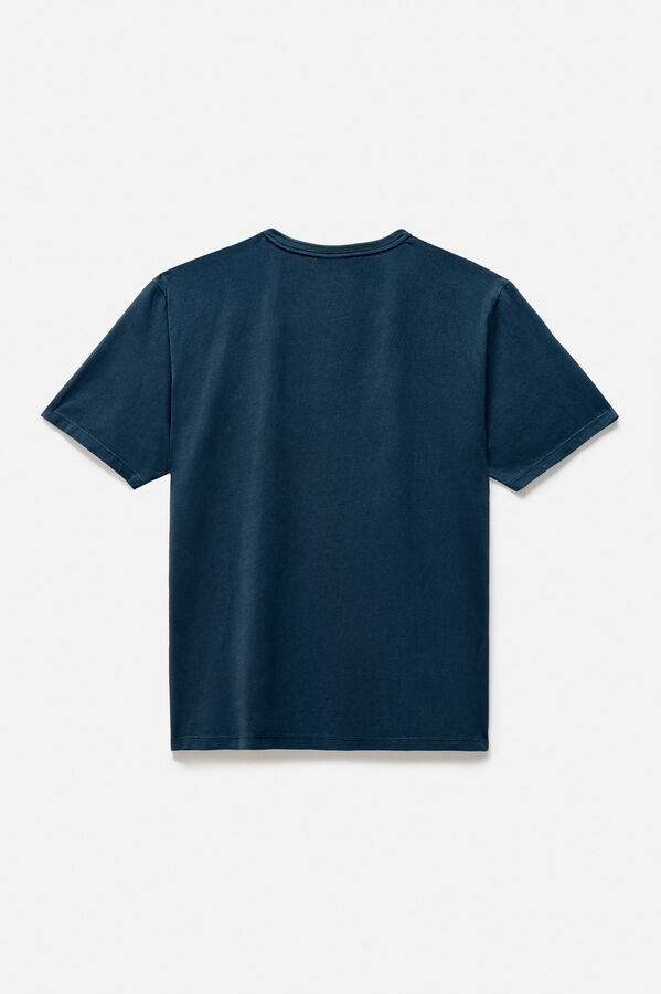 OOTO T-shirt b&aacute;sica com bordado avi&atilde;o OOTO Azul