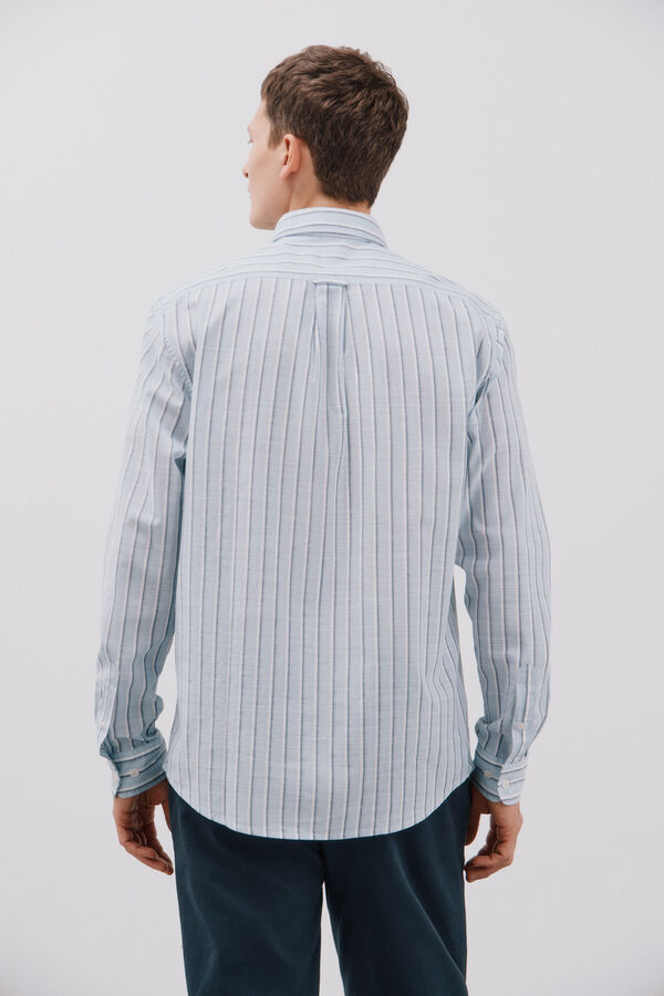 Cortefiel Camisa riscas Azul