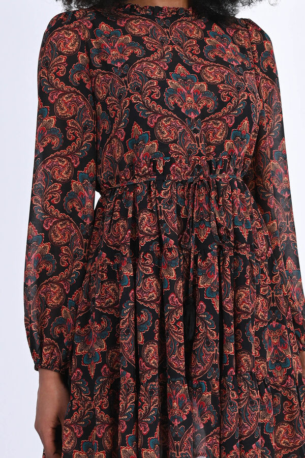 Molly Bracken Vestido de manga comprida com la&ccedil;ada e estampado Granada