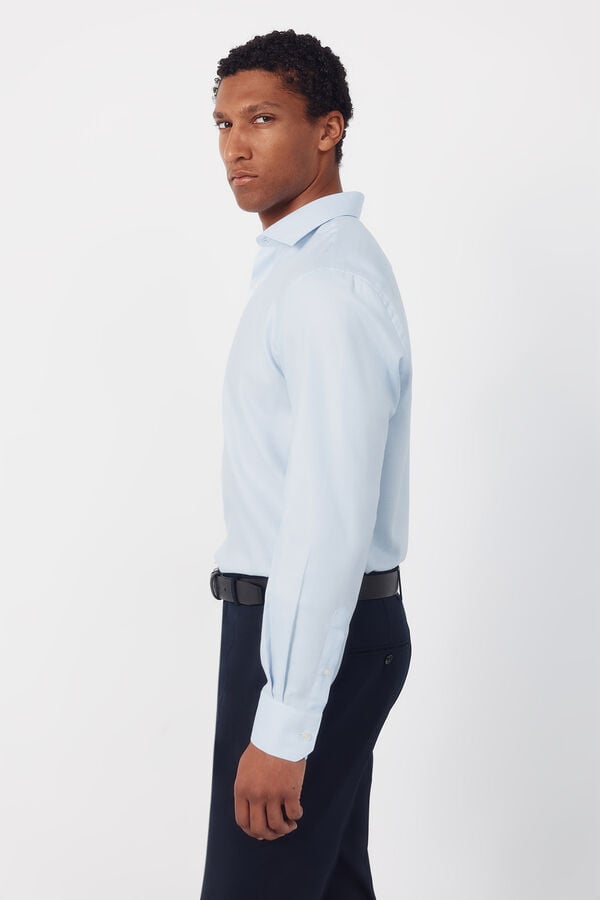 Cortefiel Camisa vestir otom&aacute;n slim fit f&aacute;cil plancha Azul