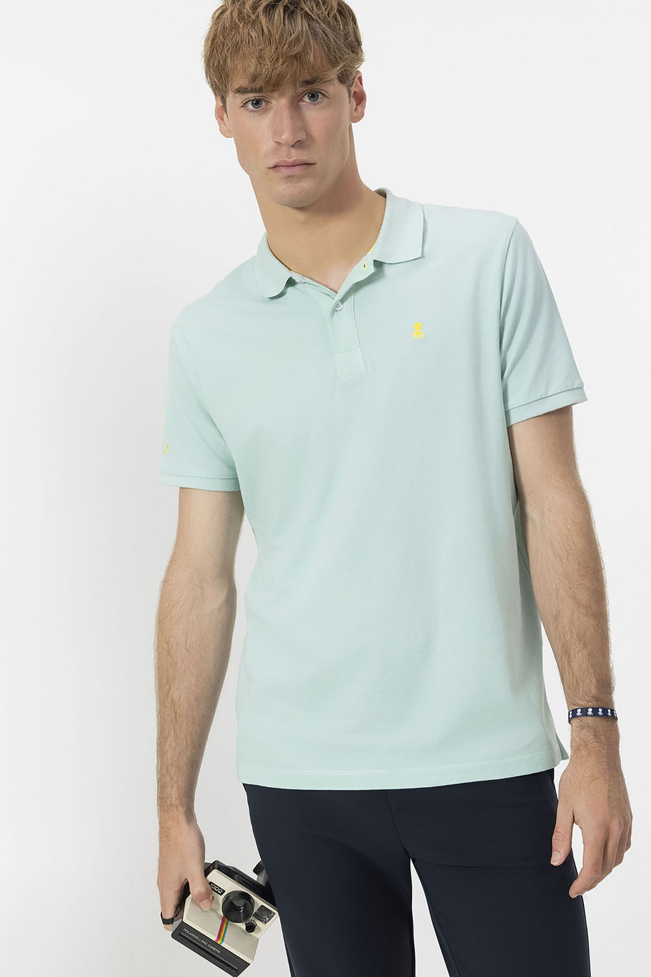 elPulpo Polo lavado bordados a contraste