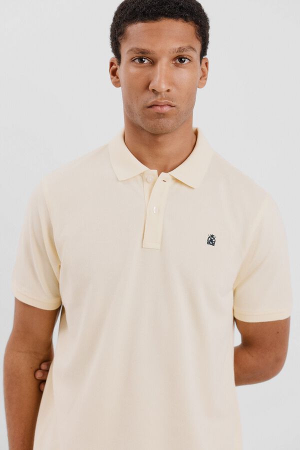 Cortefiel Polo b&aacute;sico piqu&eacute; Amarelo