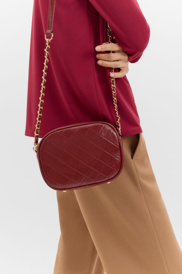 Cortefiel Bandolera acolchada Rojo