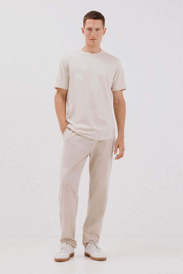 Cortefiel Camiseta liso falsa Tostado