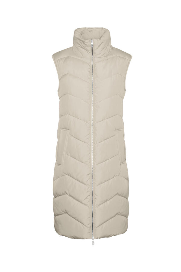 Vero Moda Colete midi acolchoado Cinzento