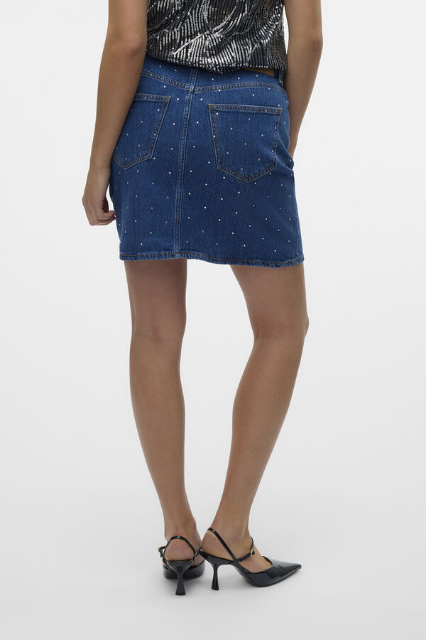 Vero Moda Saia curta denim  Azul