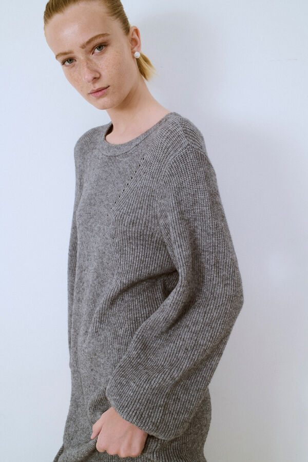 Object Vestido punto largo Gris